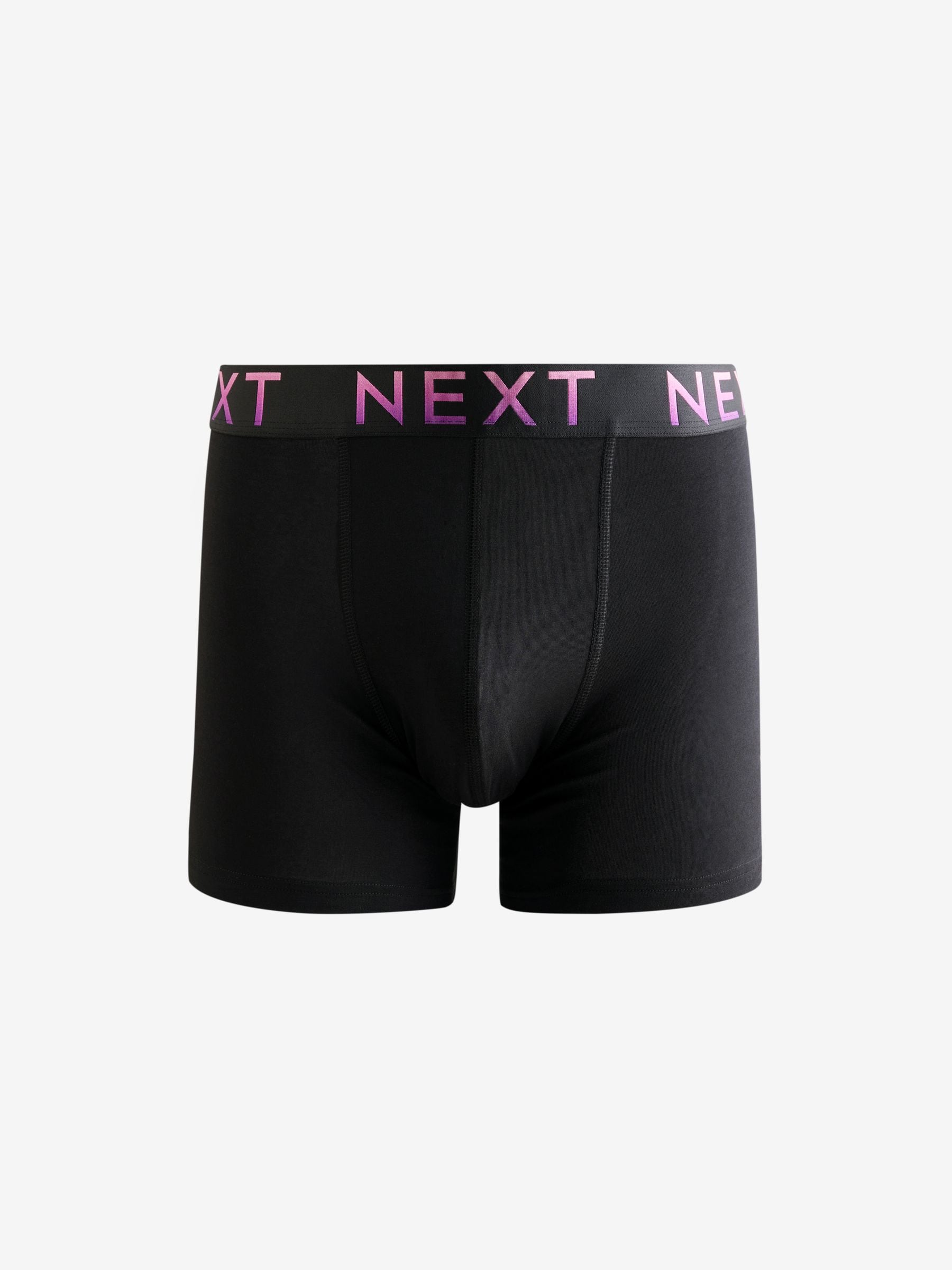 Zwart met ombré gekleurde taillebanden - Katoenrijke trunk boxershorts verpakking van 10