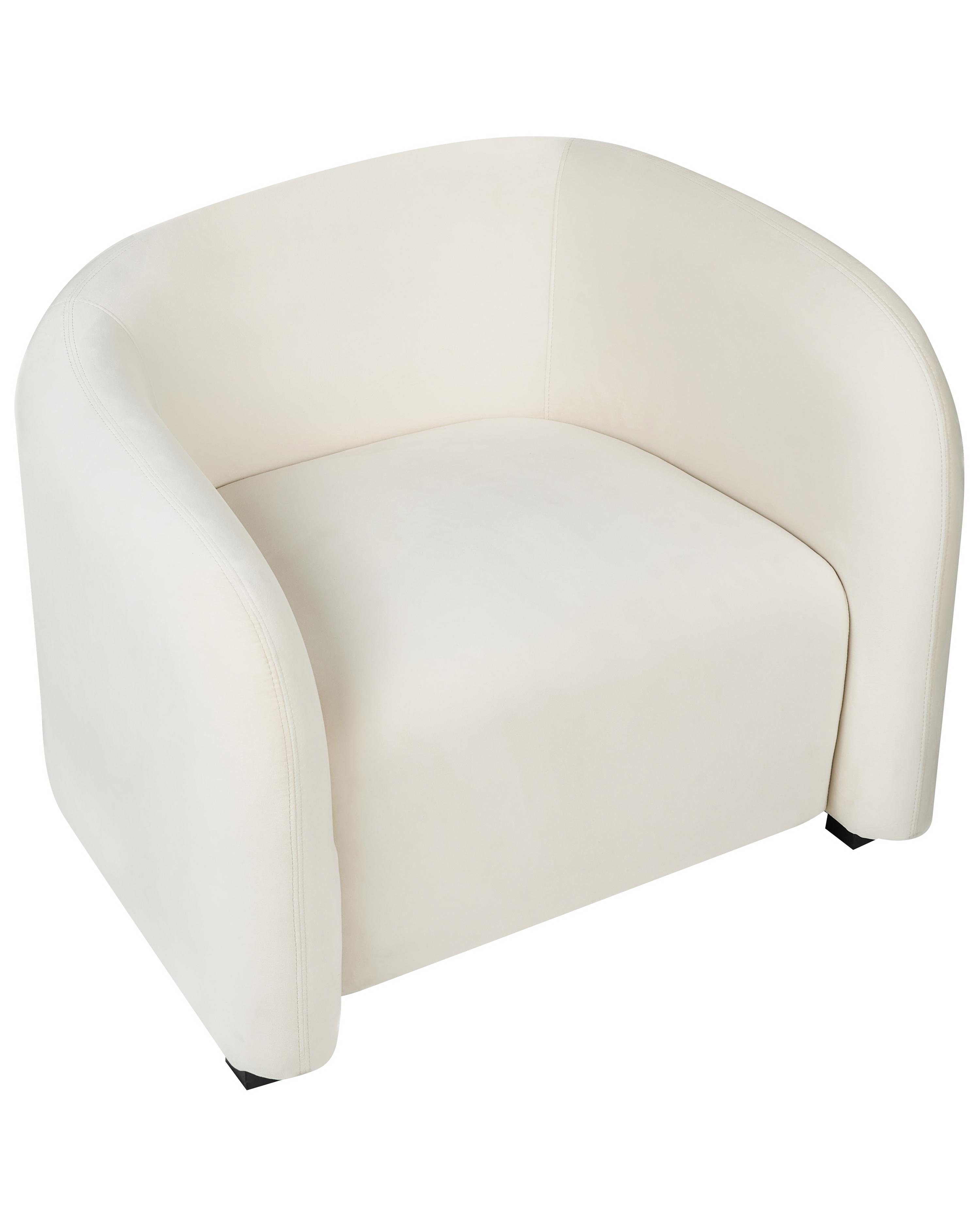 Fauteuil VELTADA Fluweel Gebroken wit