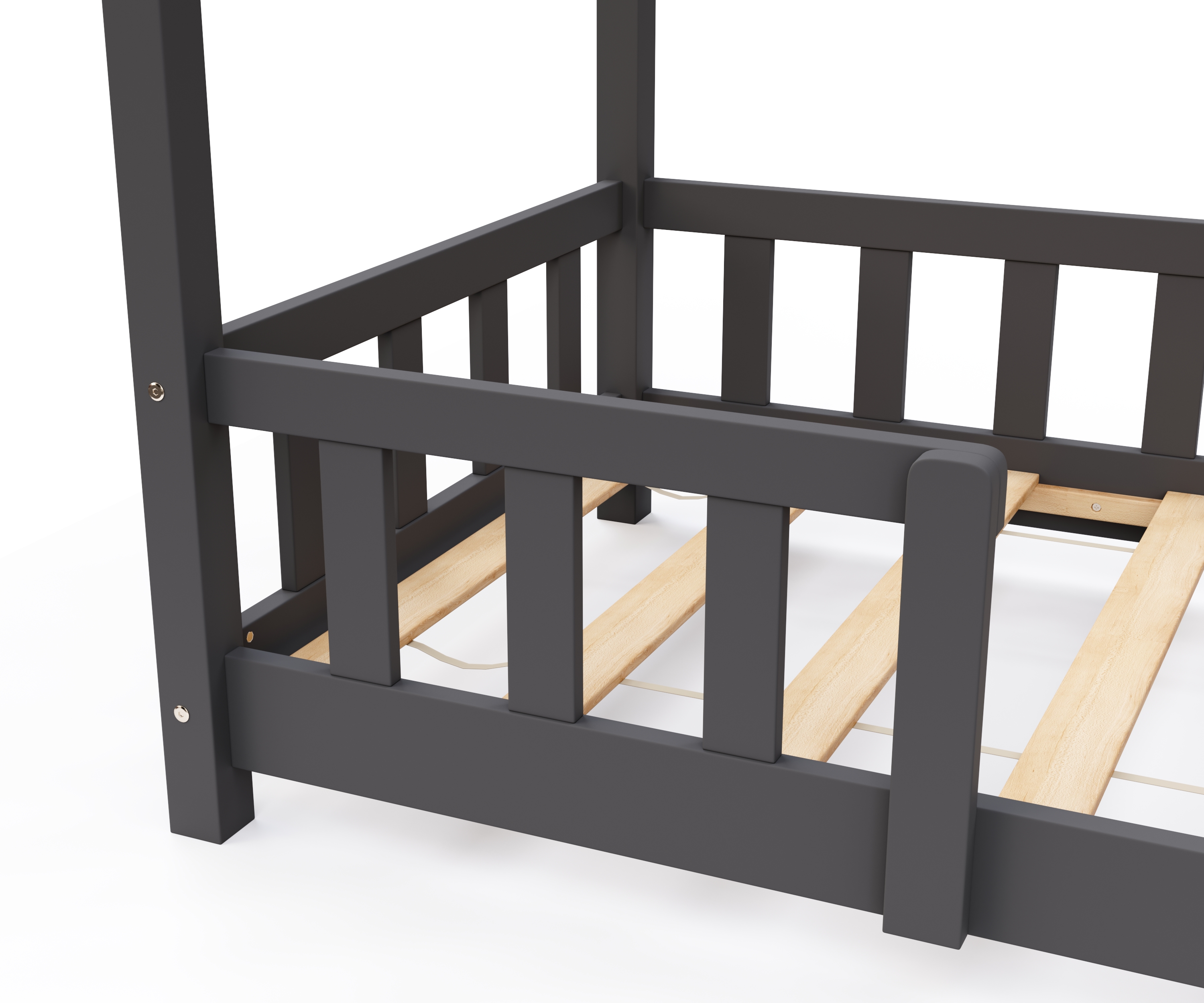 Kinderbett MAISON 70 x 140 cm anthrazit