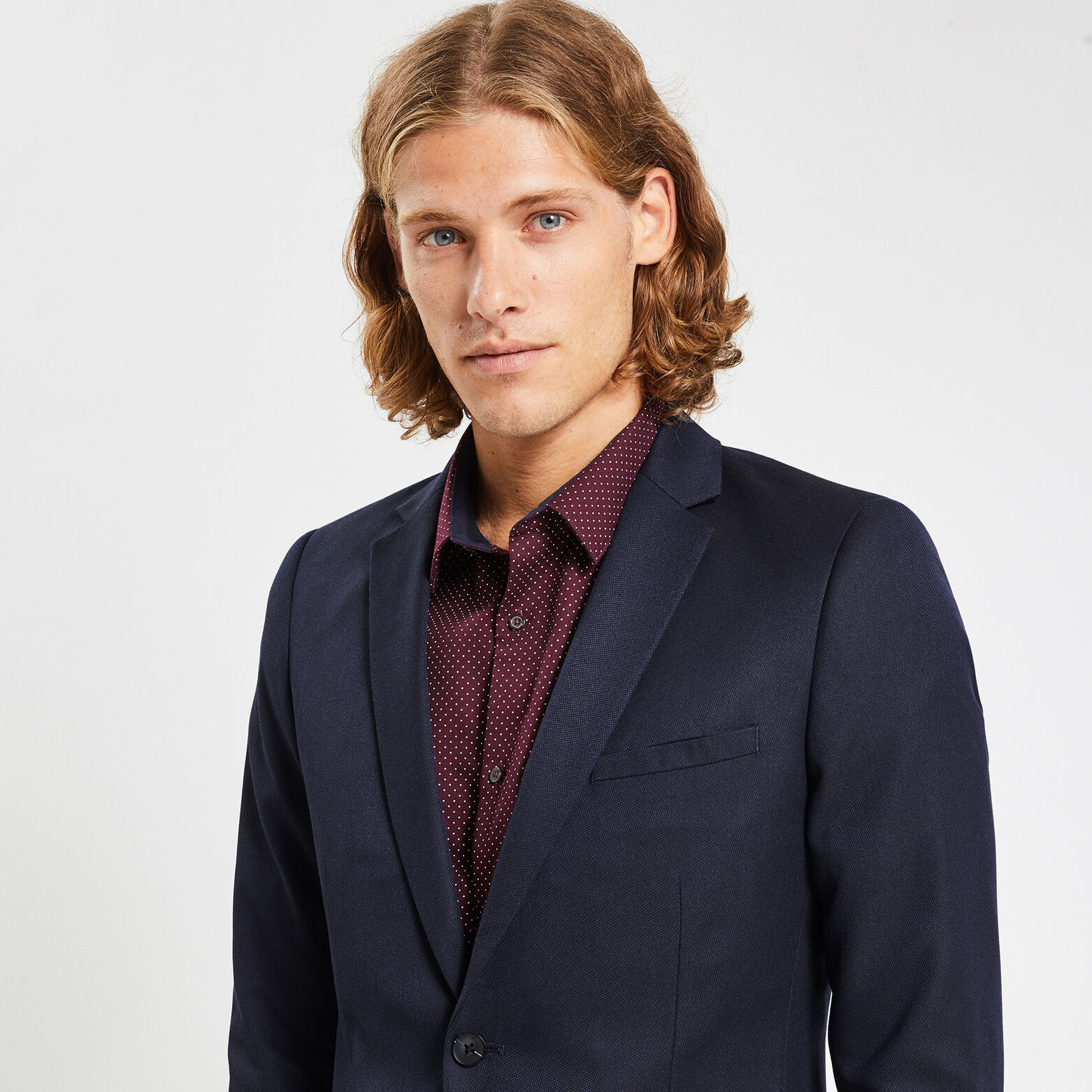 Veste de costume slim Bleu foncé