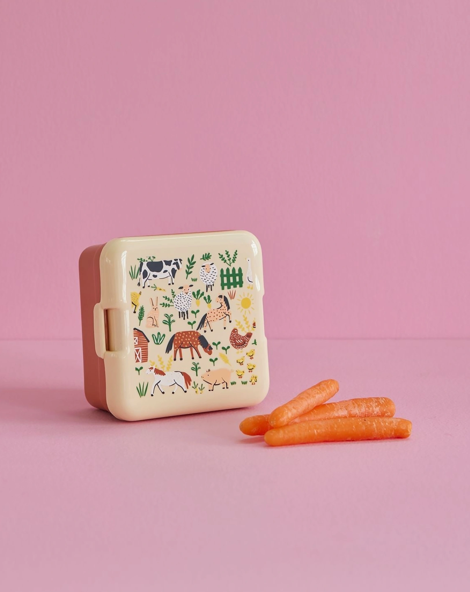 Snackbox SMALL - FARM PRINT in bunt