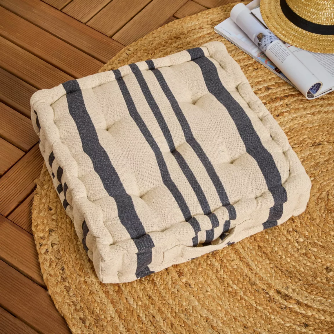 Coussin de sol extérieur (45 x H10 cm) Nautira Gris ardoise