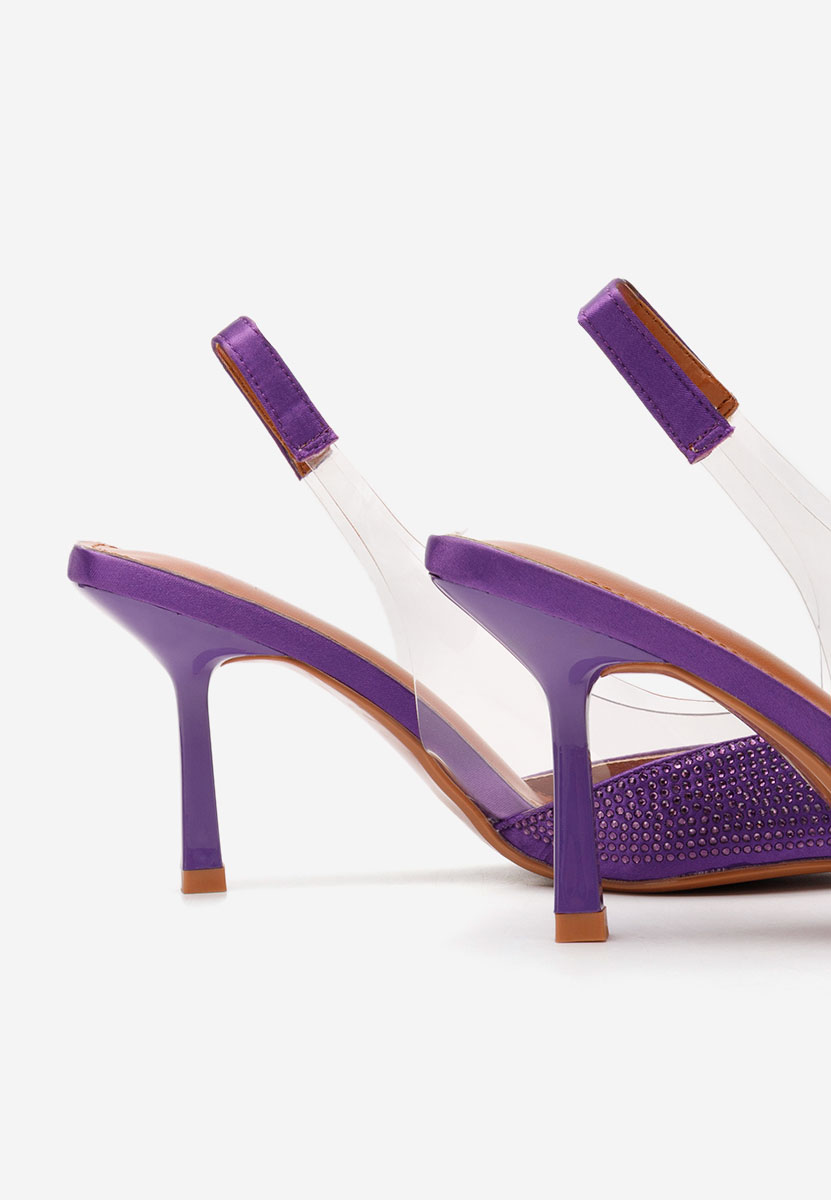 Chaussures slingback mauves Marylena