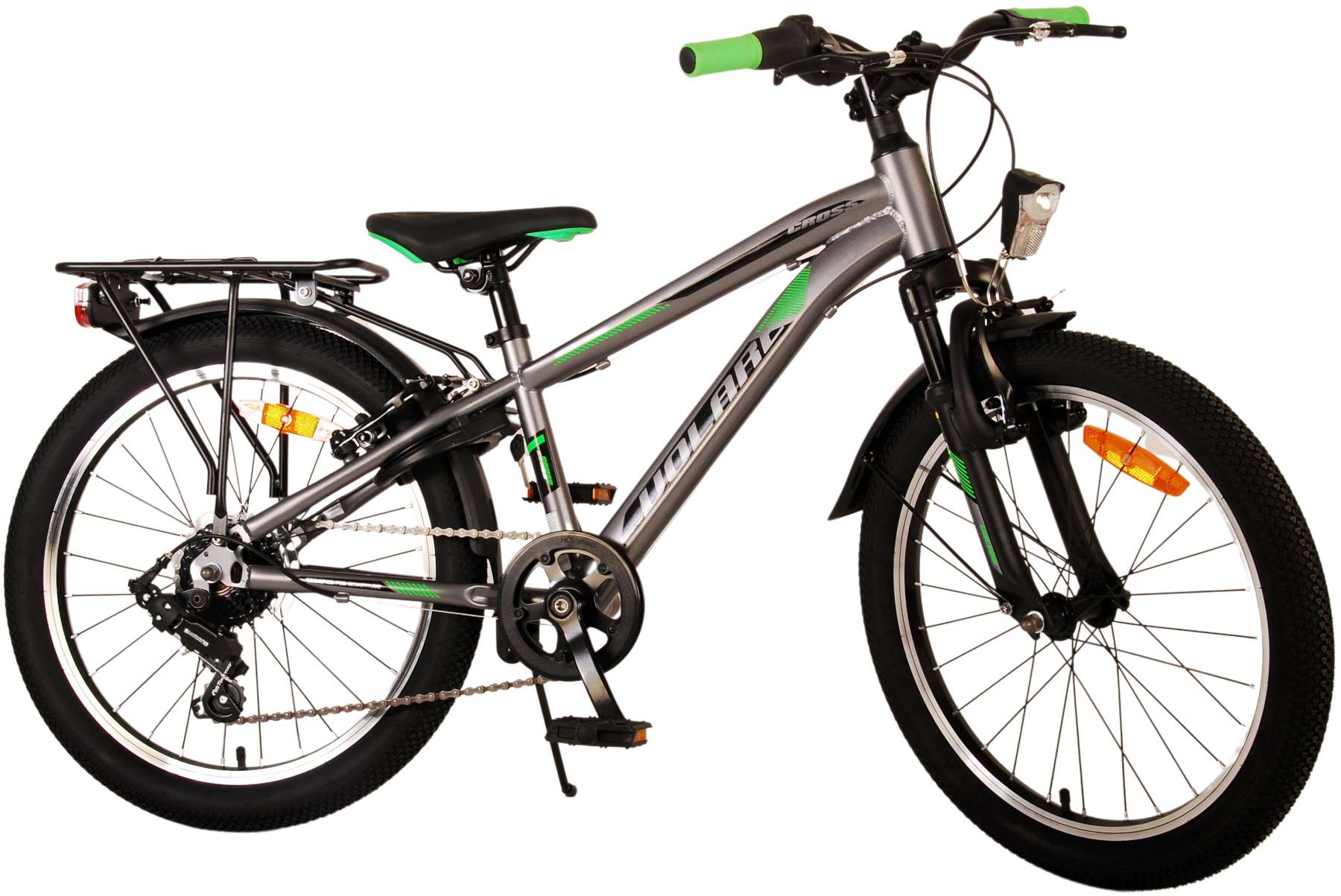 TPFSports Cross Kinderfahrrad - Jungen - 20 Zoll - Rücktritt + Handbremse - 6 Gänge - Silber
