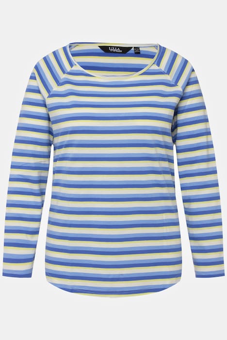 Shirt, Ringel, A-Linie, Rundhals, Langarm