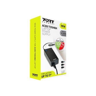 PORT Connect - câble d'alimentation secteur compatible avec PC ACER/TOSHIBA