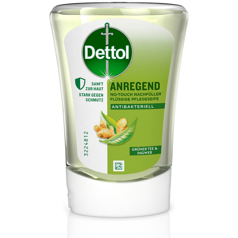 Dettol Flüssigseife Refill für No-Touch Grüner Tee & Ingwer, 250 ml