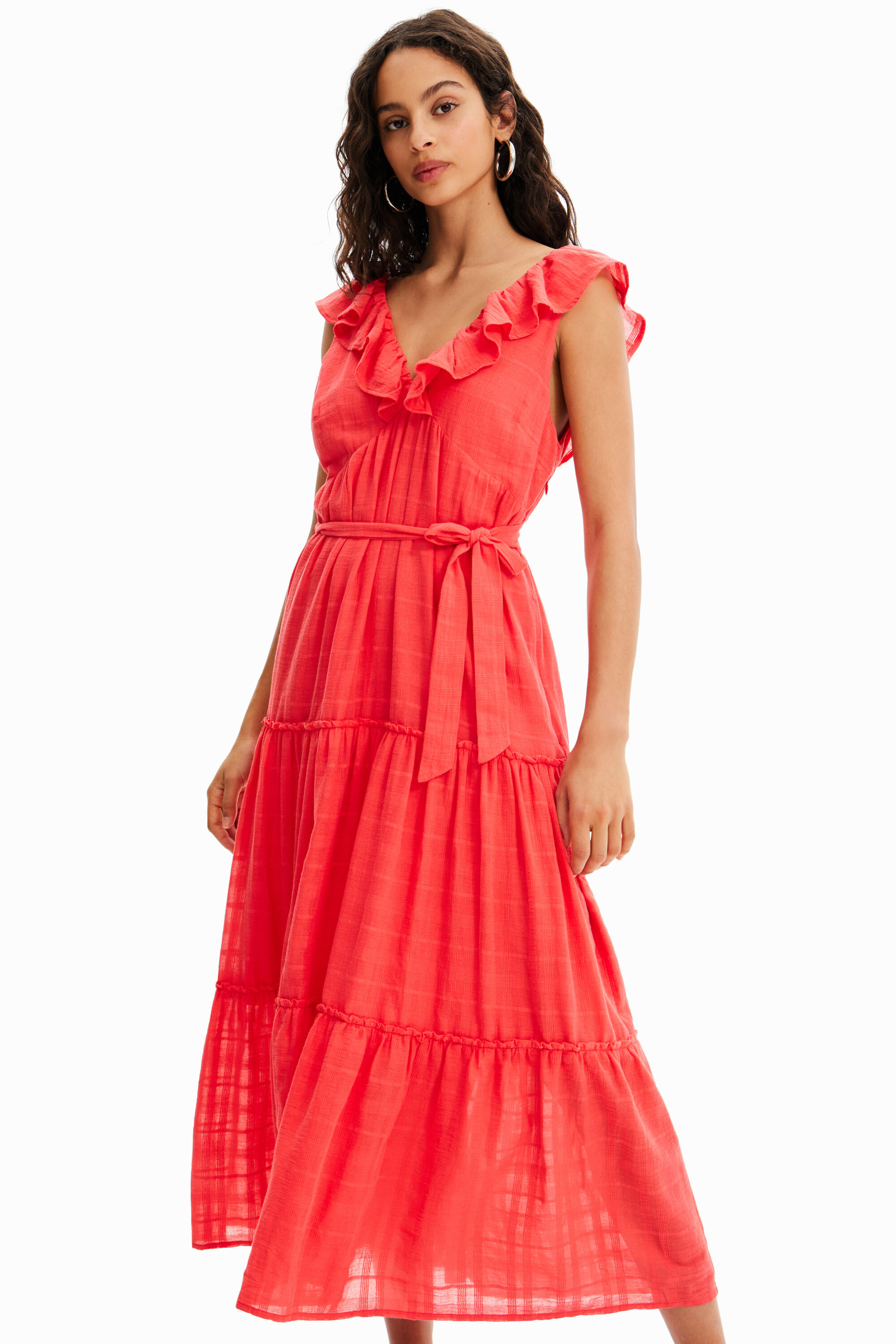Robe midi volants