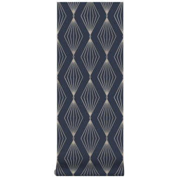Vliesbehang Marquise Geo donkerblauw (111312)