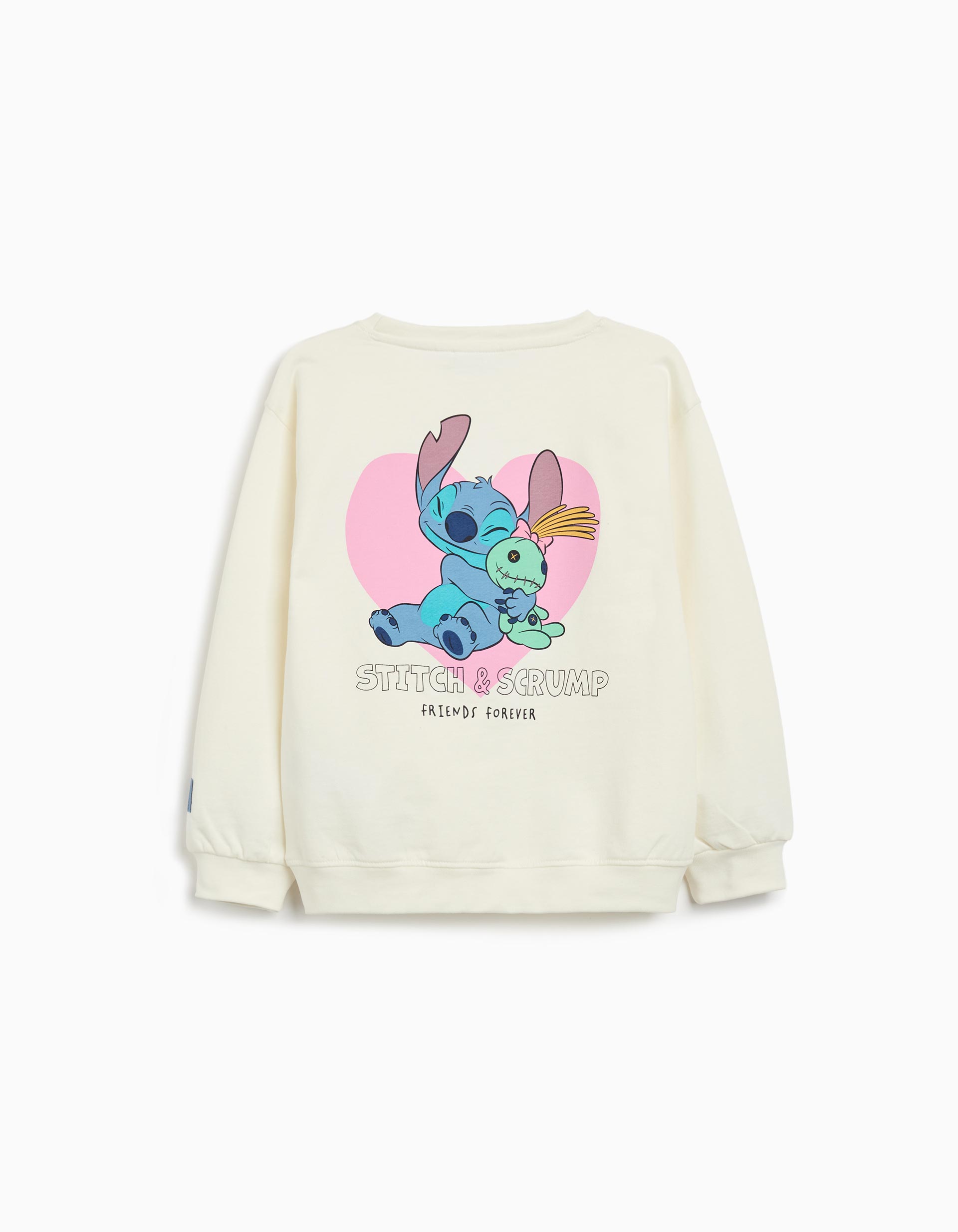 Sweatshirt de Felpa 'Stitch', Menina, Branco