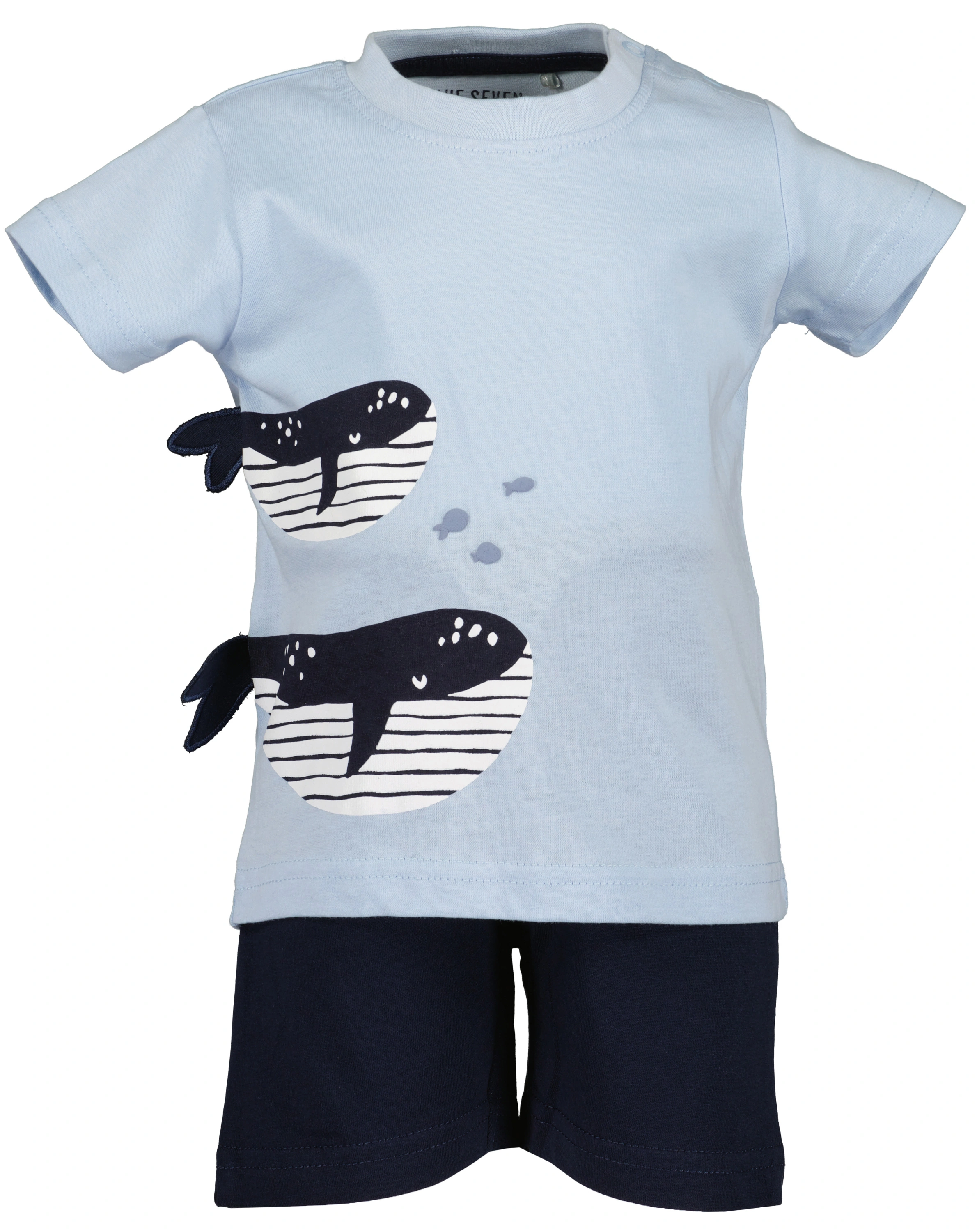 T-Shirt BLAUWAL mit Shorts in hellblau