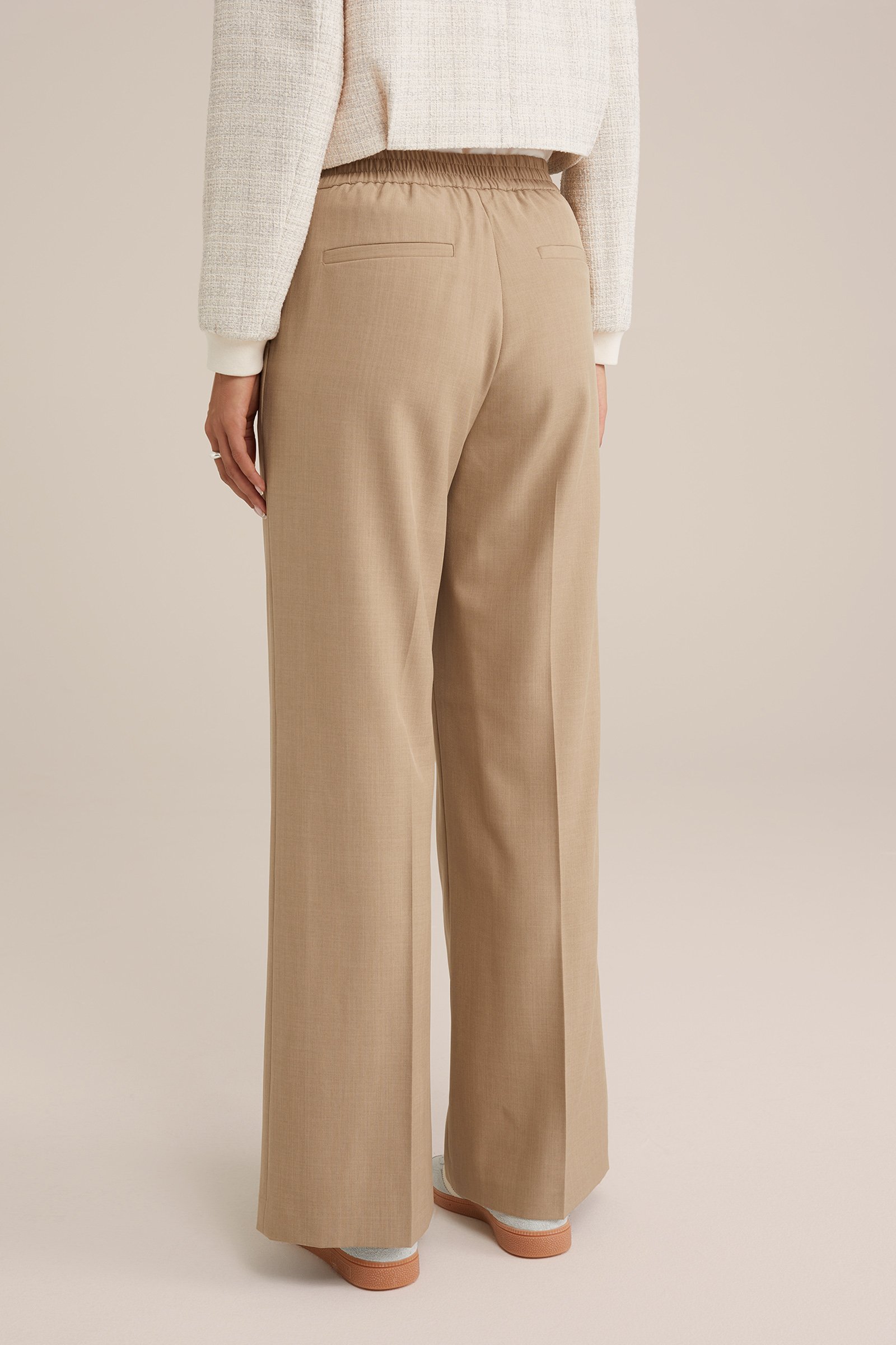 wide leg pantalon WE Fashion Beige