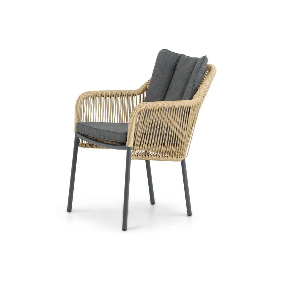 Tuinset 4 personen 160 cm Aluminium/Rope Taupe De Laan Projects