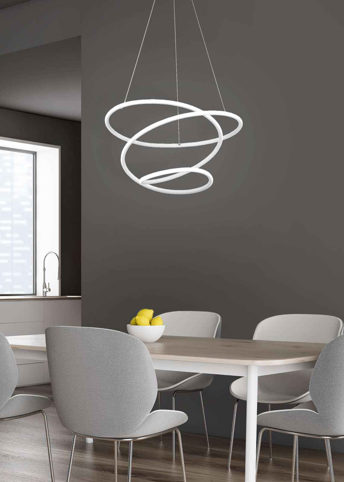 LED-Pendelleuchte - weiß matt - 50 cm