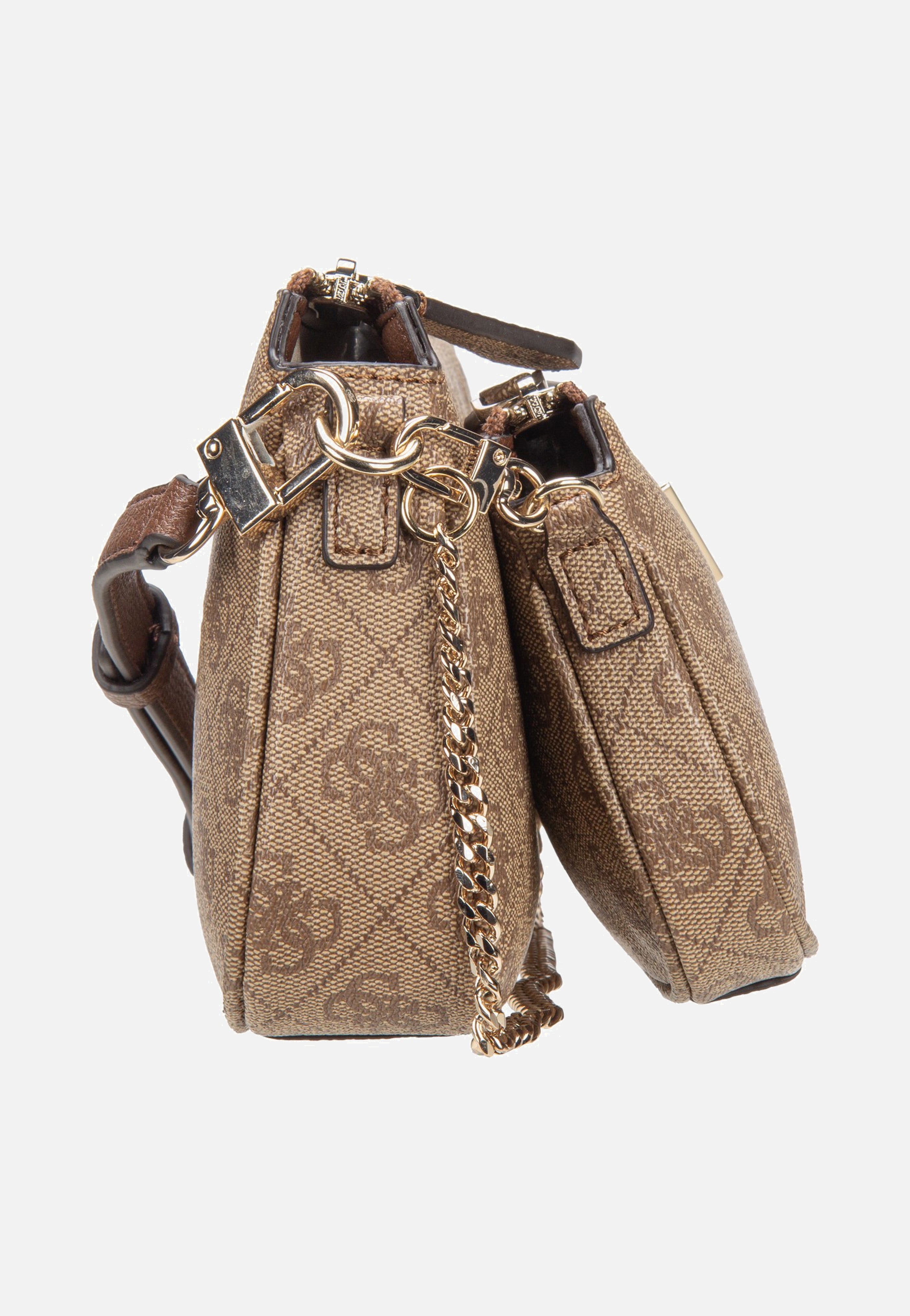 Noelle II Double Pouch CB 72710 Logo Latte/Brown - Crossbody Bag
