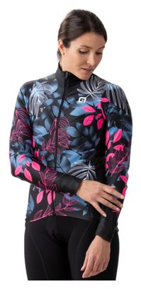 Maillot Manches Longues Femme Alé PR-R Green Garden Bleu/Rose