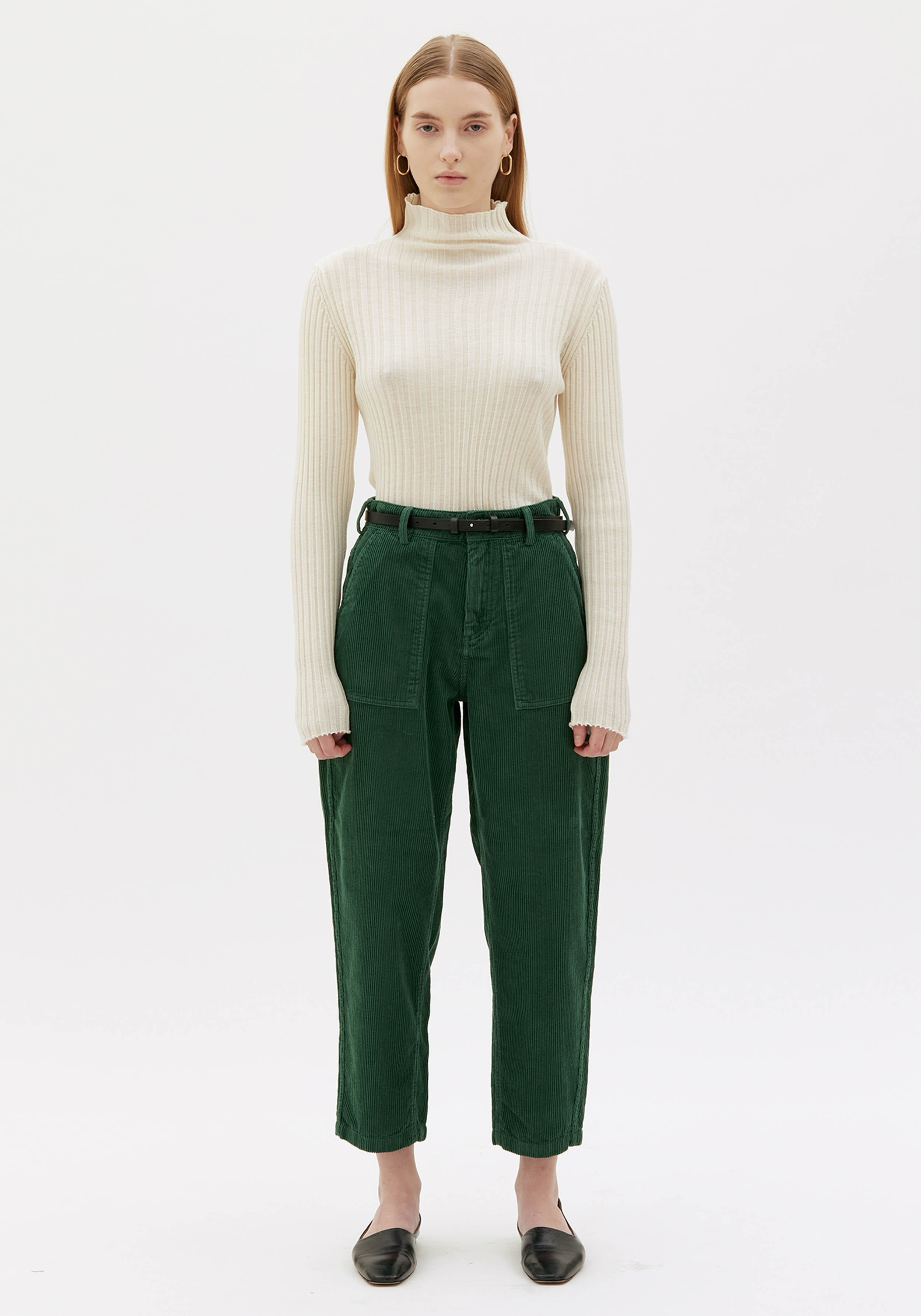 Maska Cord-Hose Ruth Deep Green