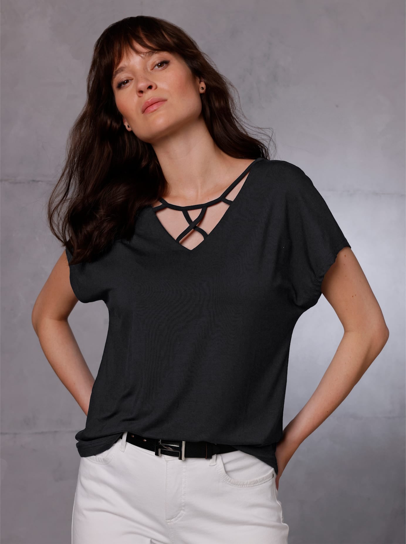 CREATION L PREMIUM V-Shirt »Modal-Shirt«, 1 Stk.