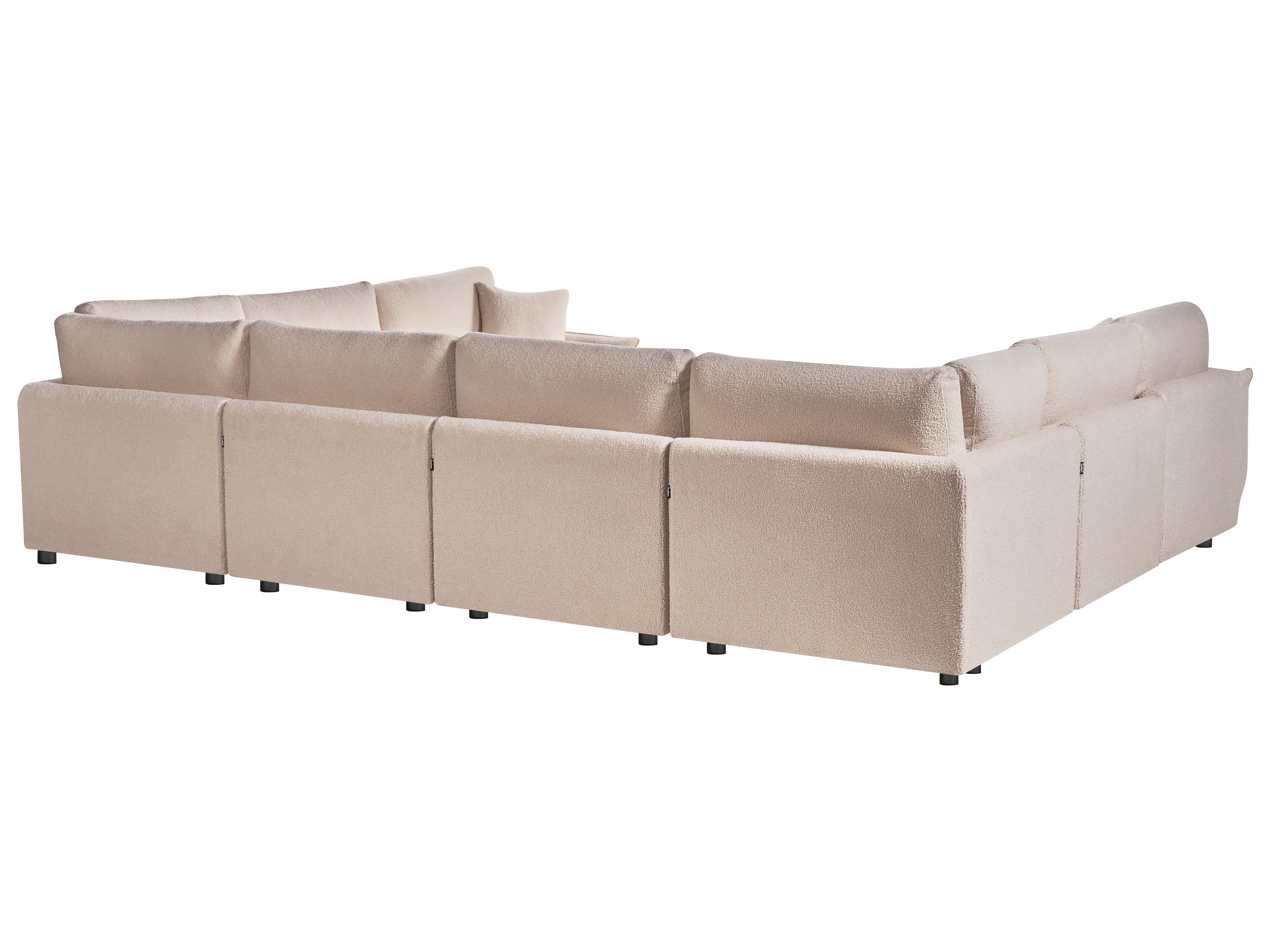 Modulaire U-vormige bank 8-zits MESNALI Bouclé Beige