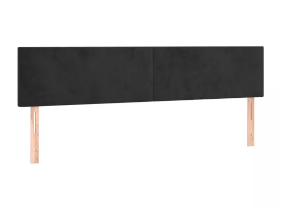 Sommier tapissier avec matelas et LED Noir 180x200 cm Velours