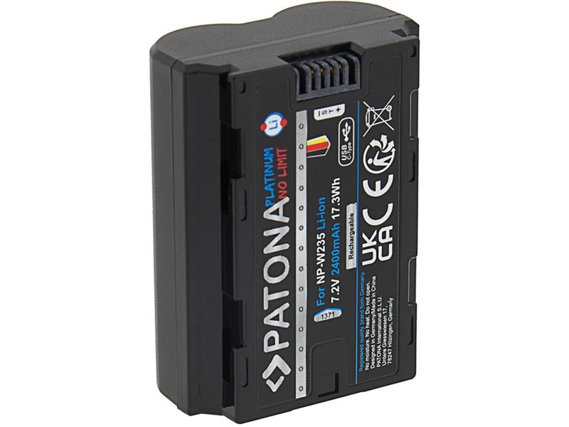 Patona Platinum Akku für Fuji FinePix NP-W235 XT-4 XT4 Platinum Batteriesatz für Fujifilm