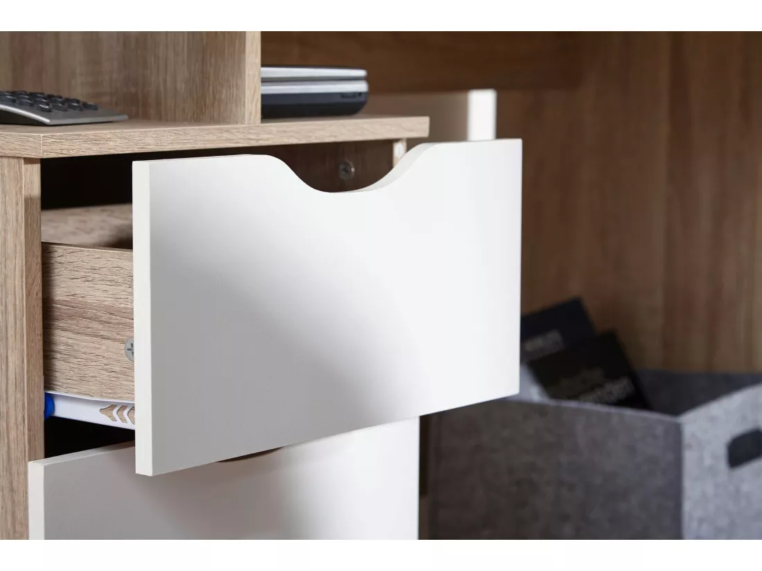 Table de bureau 120x76x53cm Table PC Table d'ordinateur Sonoma / Blanc