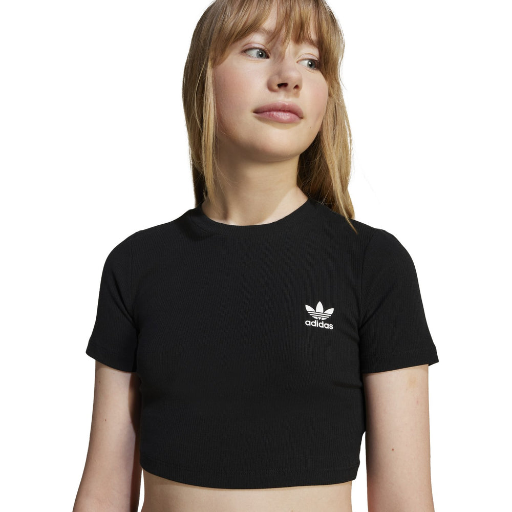 Køb adidas Originals Black Rib Crop T-shirt