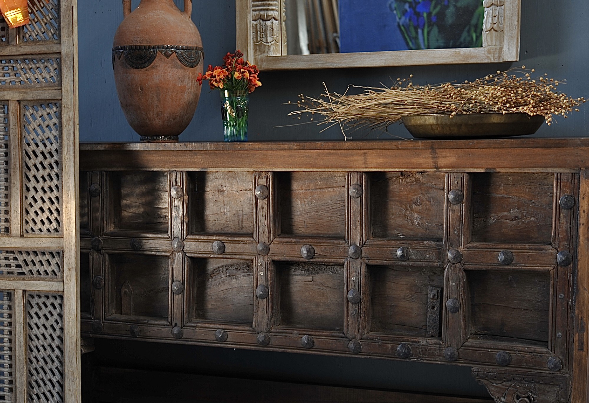 'Old Door' Konsolentisch Unikate, B 160 - 172 cm, H 87 cm, L 44 - 45 cm von fischer's lagerhaus