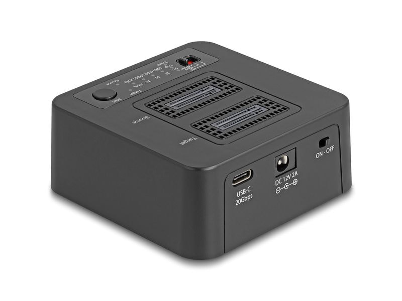 Delock Docking- und Klonstation USB M.2 für 2x M.2 NVMe PCI Delock USB 20 Gbps M.2 Dockingstation für 2 x M.2 NVMe PCIe SSD mit Klon- und Löschfunktion