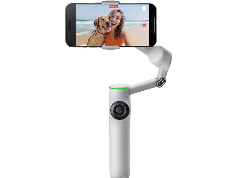 Insta360 Gimbal Flow 2 Pro Creator-Paket Grau Ultimativer Kl-Tracking-Stabilisator mit Spotlight, magnetischer Handyhalterung und USB-C-Ladekabel