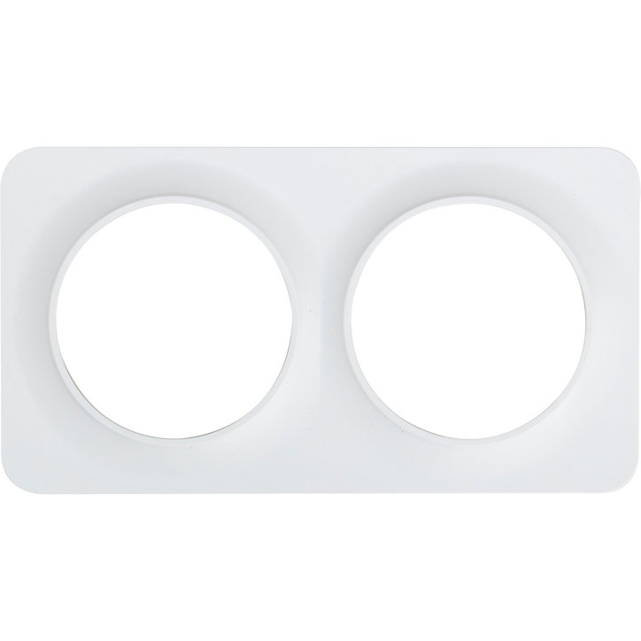 Plaque de finition double Jacobsen Espen blanc