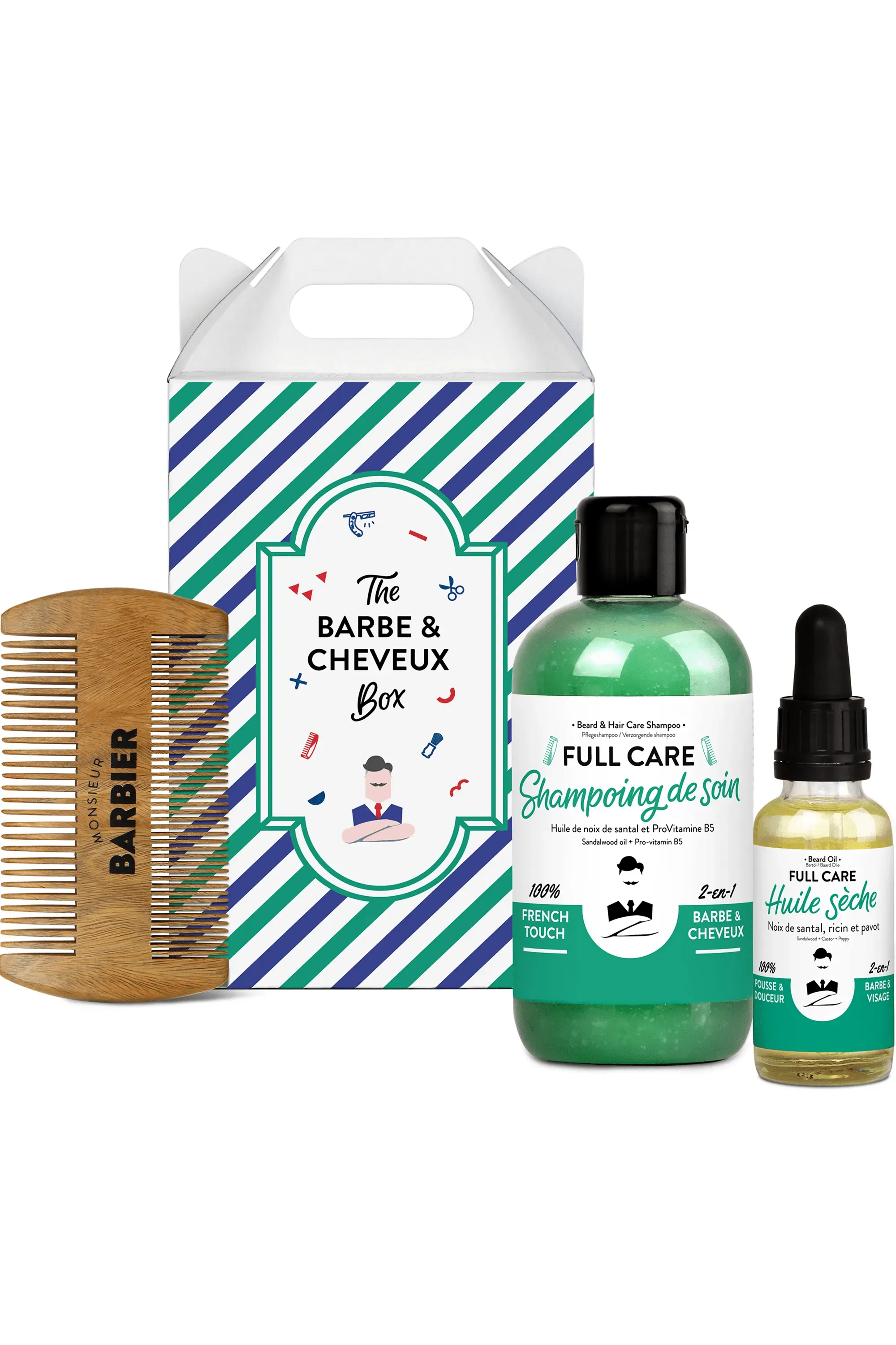 Monsieur Barbier Coffret de soin barbe et cheveux Full Care