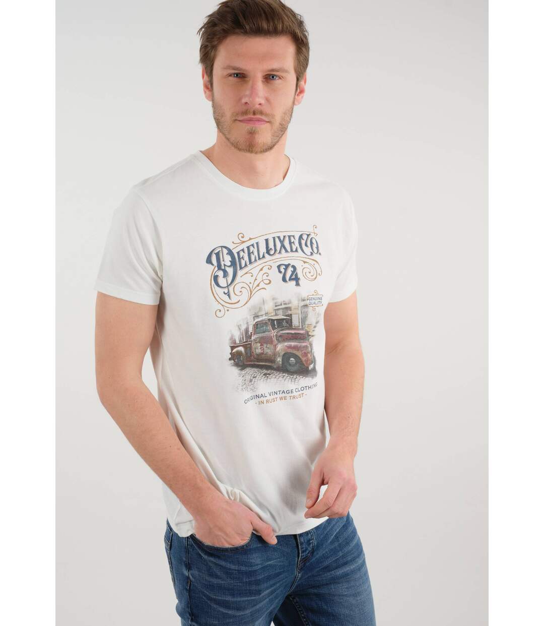 T-shirt col rond jersey coton RUSTY