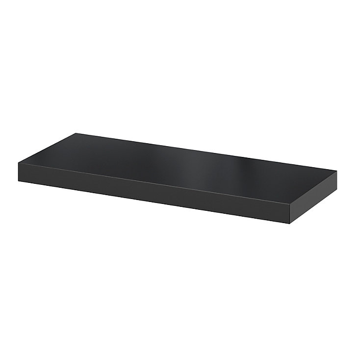 Tablette murale avec fixation invisible Form Cusko noir 60 cm