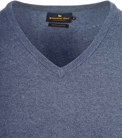 Trui Cashmere V-hals Kobaltblauw SM1201.0001-2200/PU-V-COCASH-STEPP-ROYAL kopen