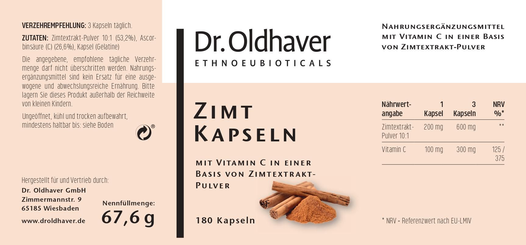 Dr. Oldhaver Zimt Kapseln