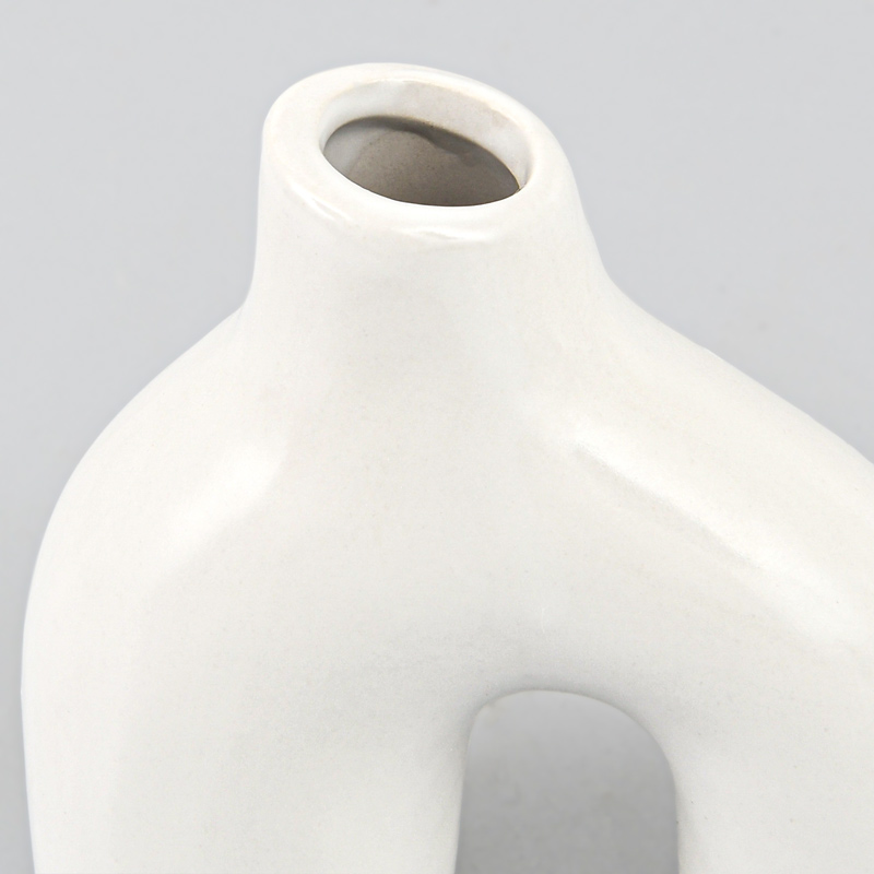 Set de 3 petits vases en dolomite blanc