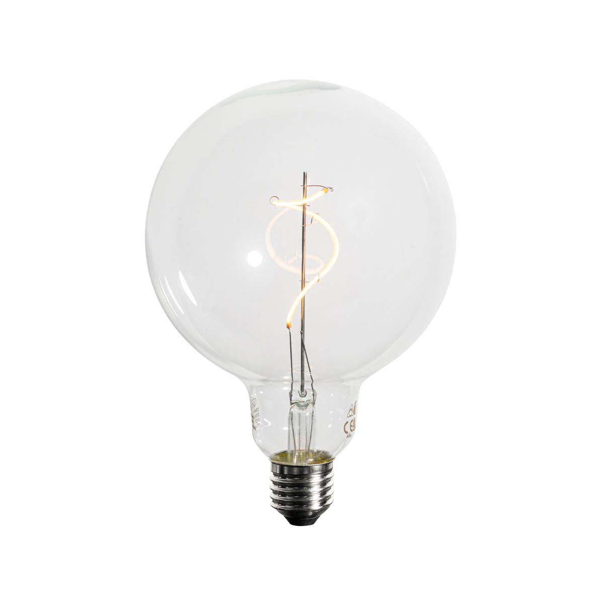 Set van 5 E27 dimbare LED lampen spiraal filament G125 4W 270 lm 2200K