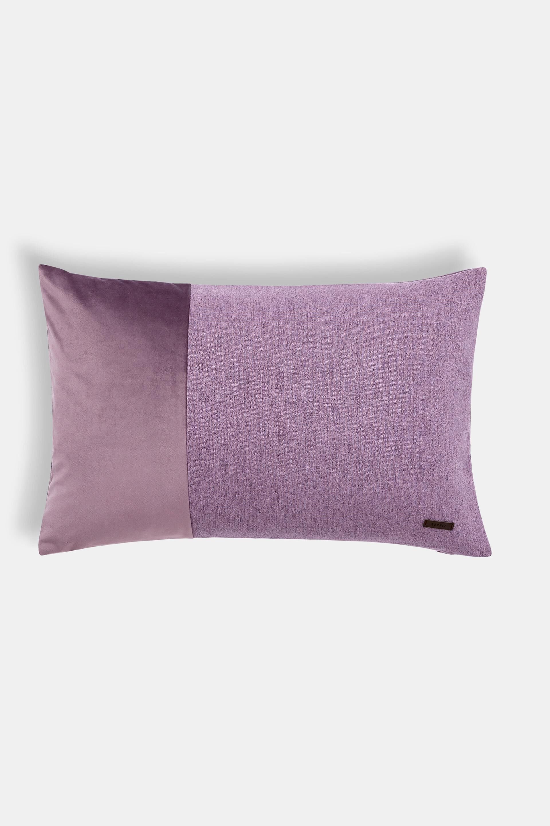 Housse de coussin en mélange de matières à teneur en micro velours