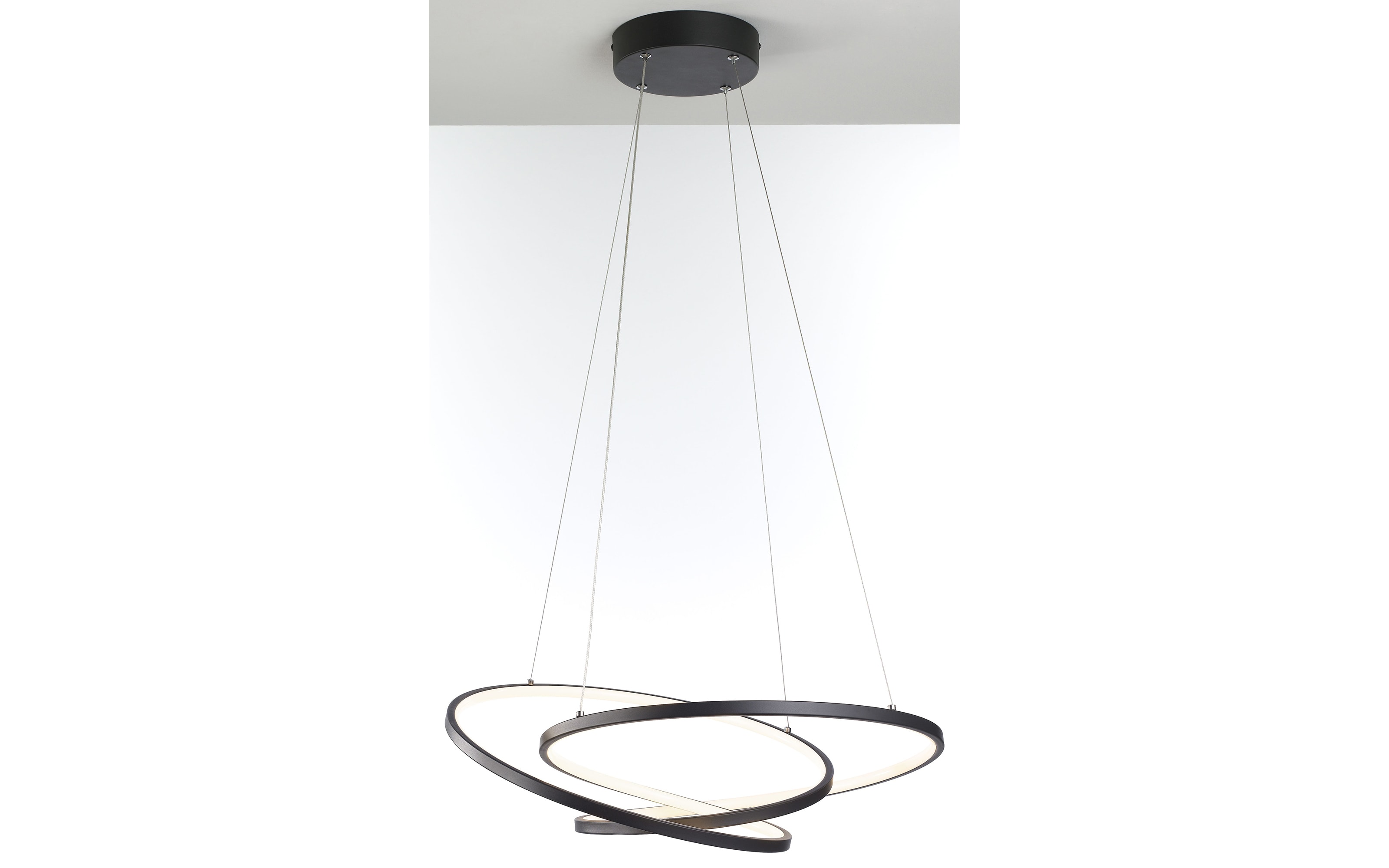 LED-Pendelleuchte Spiro, schwarz, inkl. Dimmfunktion