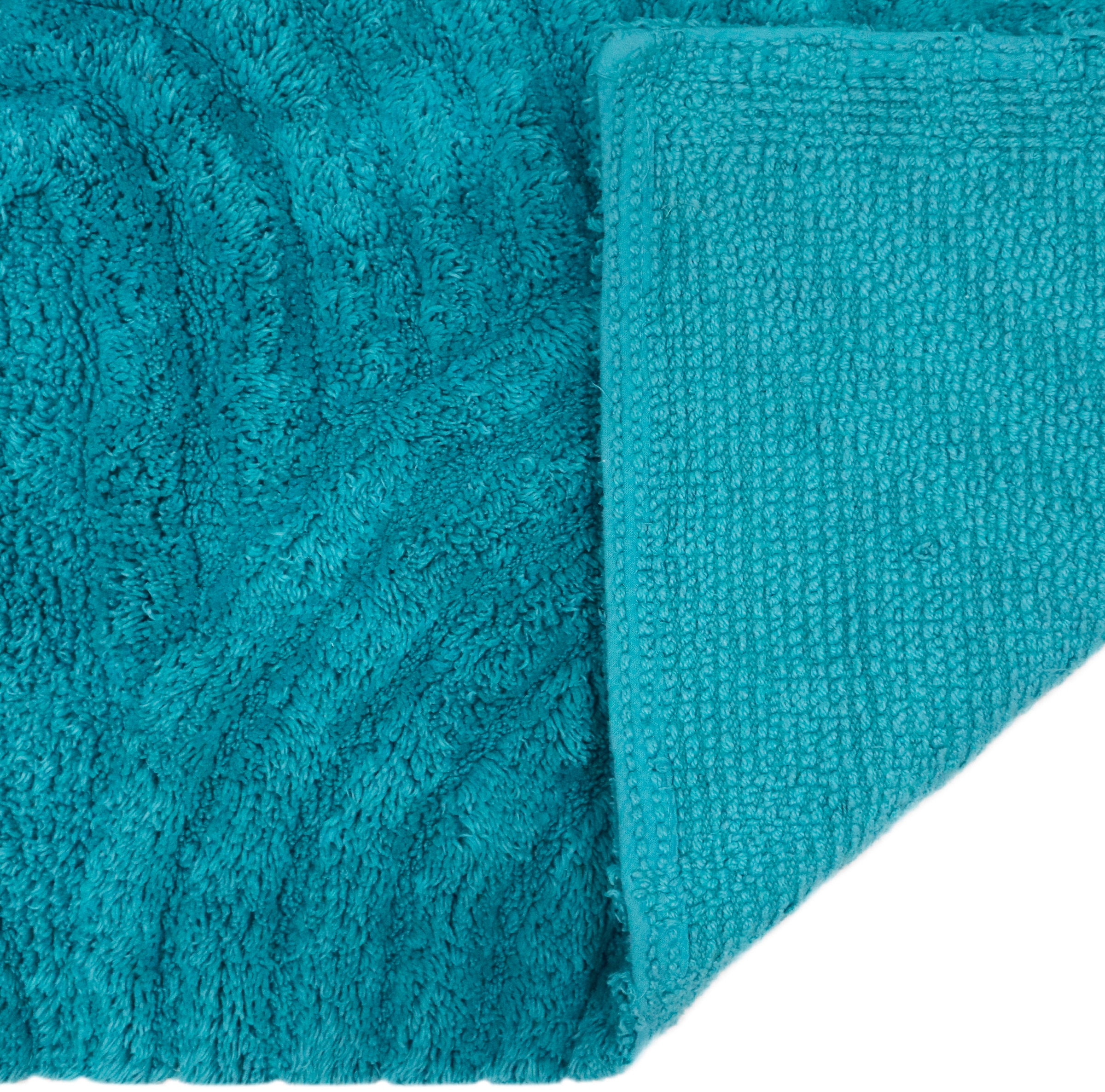 my home Badematte »Juna, Badvorleger, Badezimmer Teppich, Zen, Scandi, Boho« Höhe 15 mm rutschhemmend beschichtet fussbodenheizungsgeeignet Baumwolle, Hoch-Tief-Effekt, weich