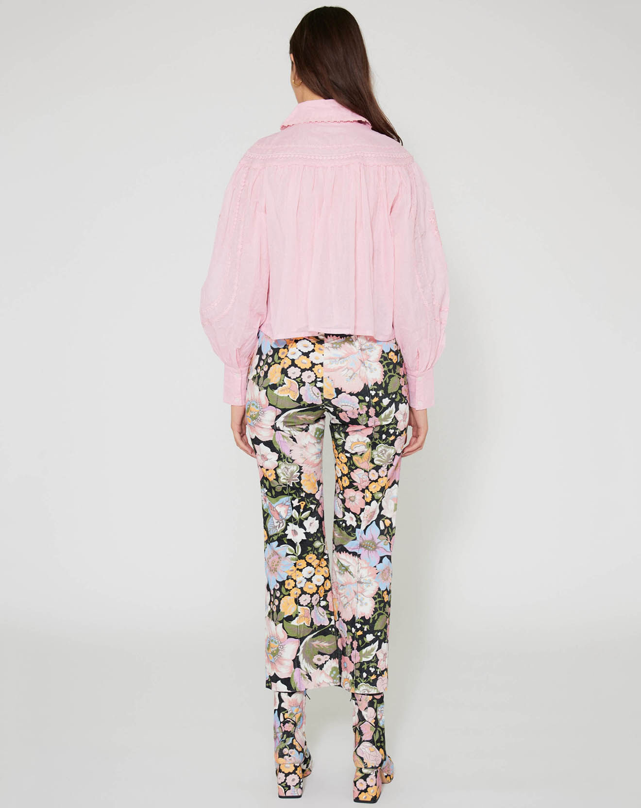 Manoush Chemise large Bridgerton rose poudre