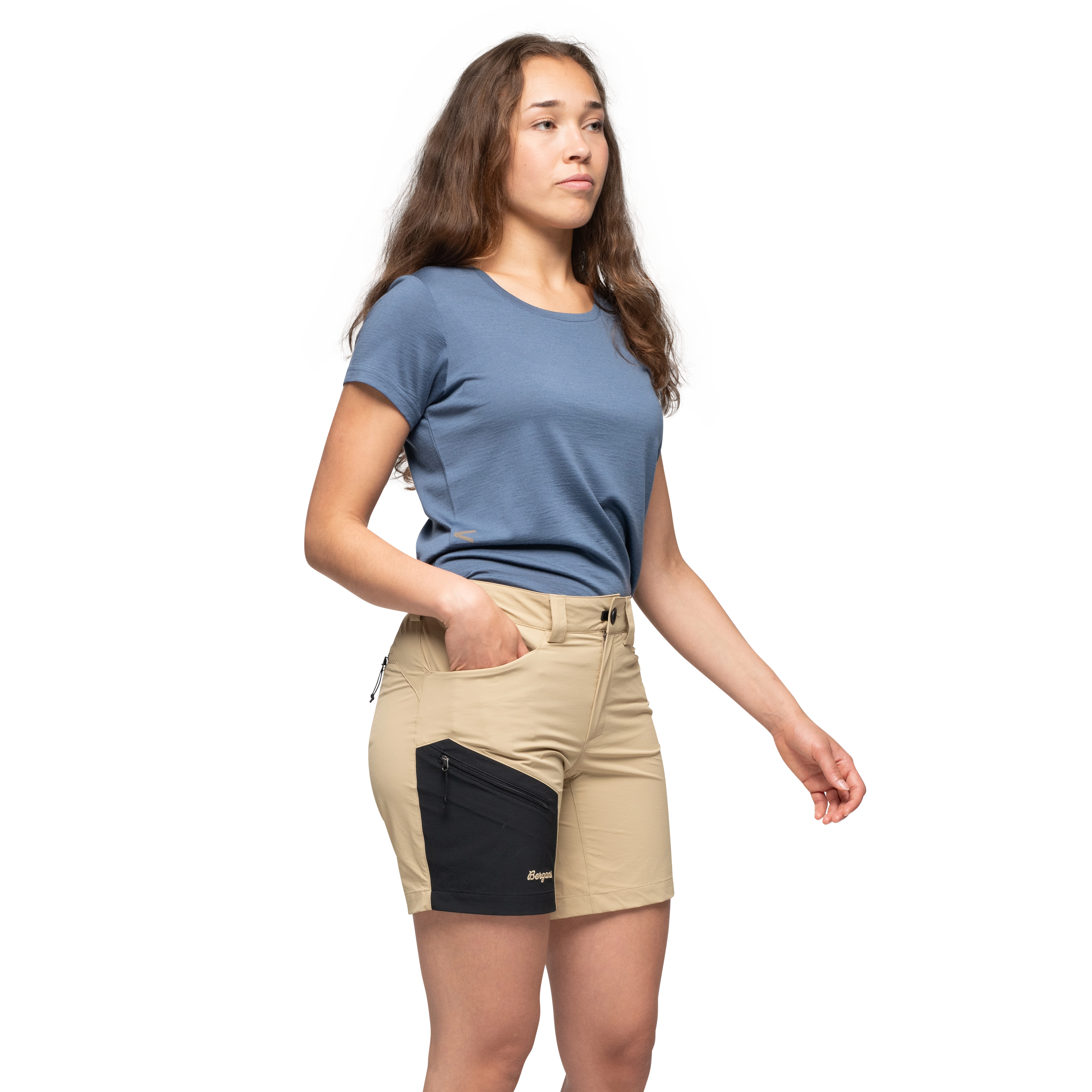 Vaagaa Adventure Merino Tee Women Granite Blue