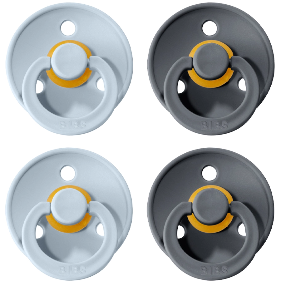 BIBS® Schnuller Colour Baby Blue  Iron 6-18 Monate, 4 Stk.