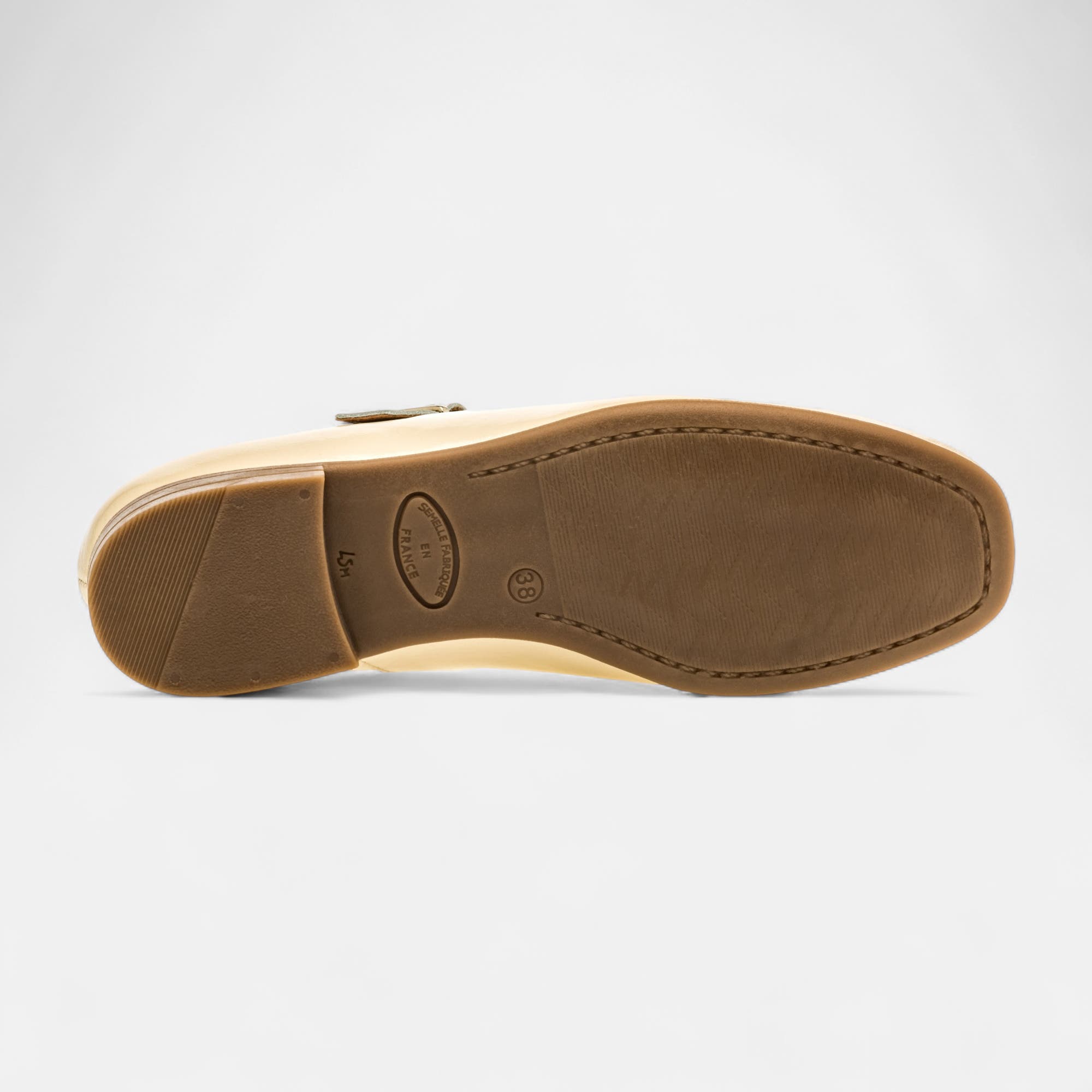 Ballerines Femme en cuir beige