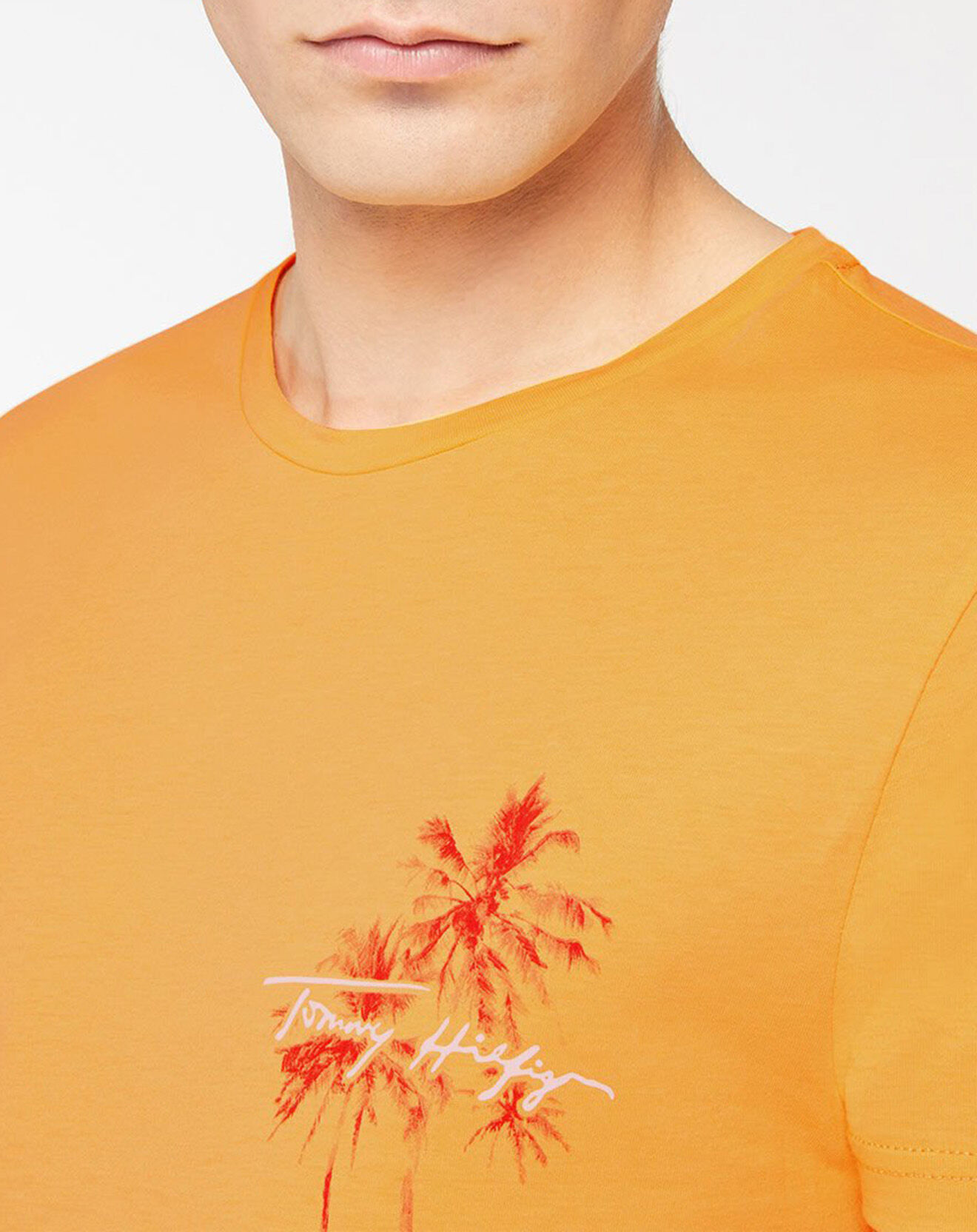 Tommy Hilfiger T-Shirt 100% Coton Bio Palm orange