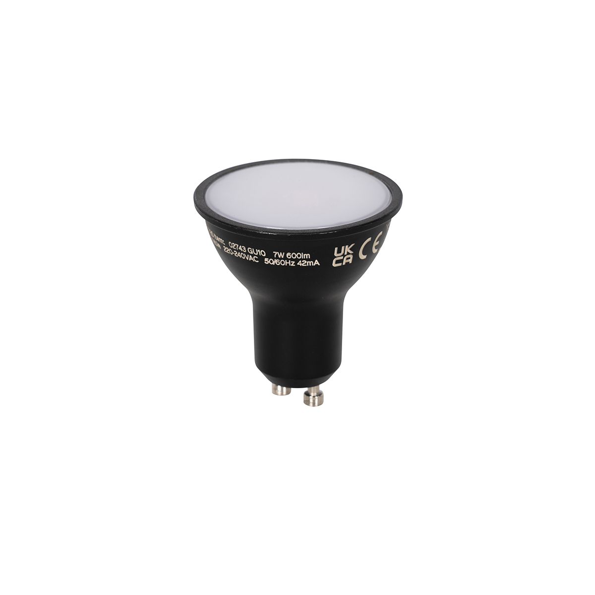 Smart GU10 LED lamp zwart 7W 600 lm 3000K