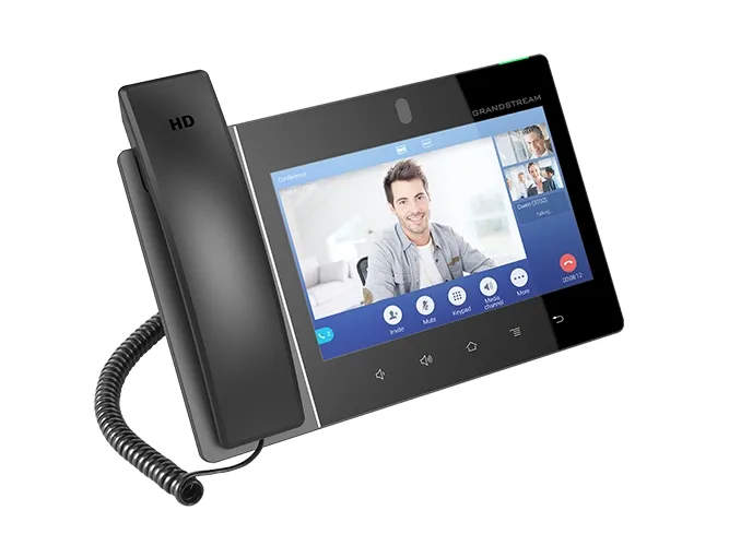 Grandstream GXV3480 - IP-videotelefon - med digitalkamera, Bluetooth interface - IEEE 802.11a/b/g/n/ac/ax (Wi-Fi) / Bluetooth 5.0 - 12-vejs opkaldskapacitet - SIP, RTCP, RTP, SRTP - 16 linjer