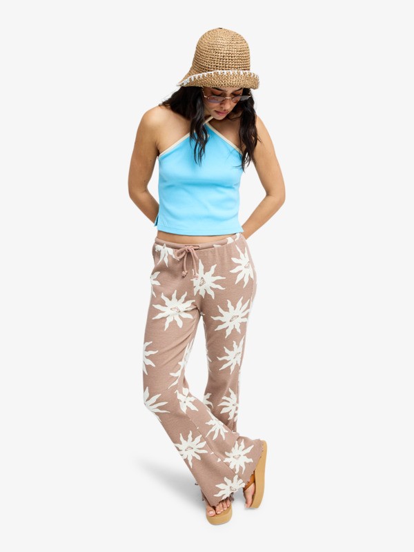 Chasing Tan Pantalon évasé Marron Femme