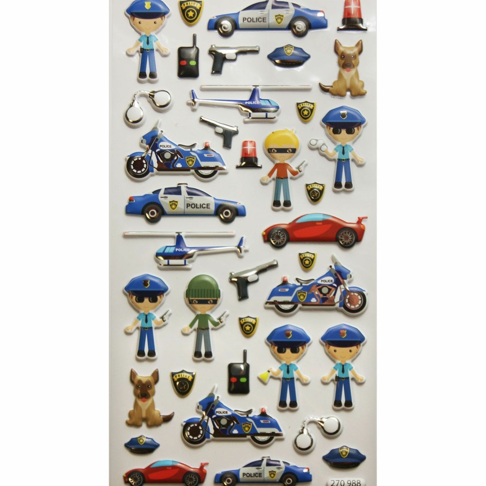 Autocollants réutilisables - relief 3d - police